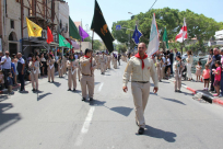 بالفيديو: استعراض كشفي ضخم في مدينة يافا بمناسبة عيد الفصح المجيد 